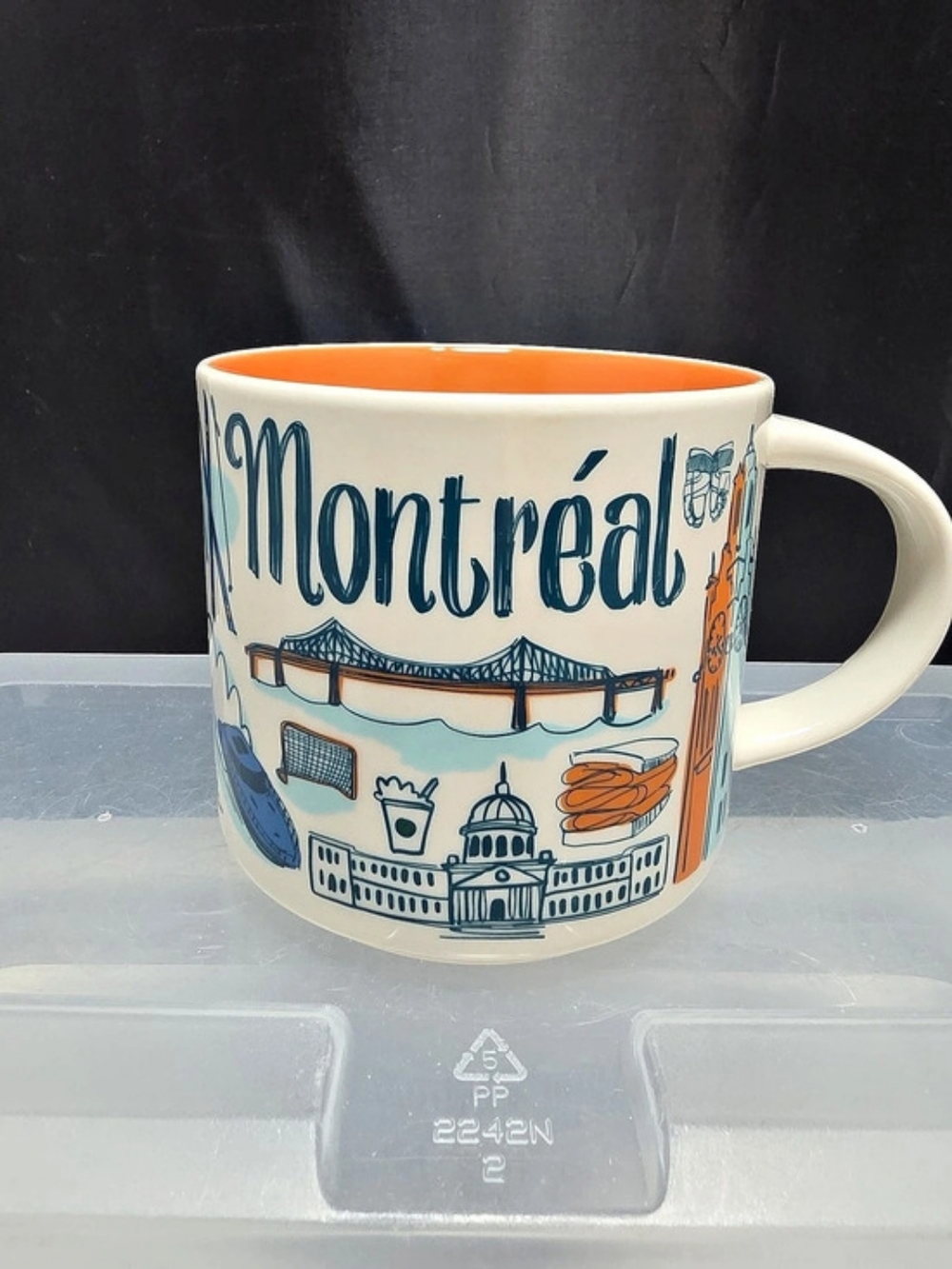 Starbucks Montreal Canada Been There Series 14 oz Mug 2023 Orange Interior (#1)